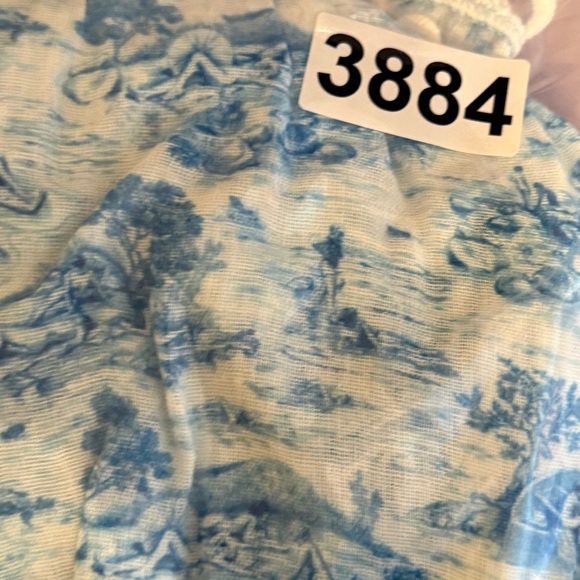 Tularosa Olynne Mini Dress in Blue Ivory Toile Print - Picture 8 of 8